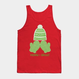 Merry & Bright on Cranberry Tank Top